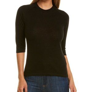 NWT VINCE Elbow Sleeve Mock Neck Wool Cashmere Sweater XXS